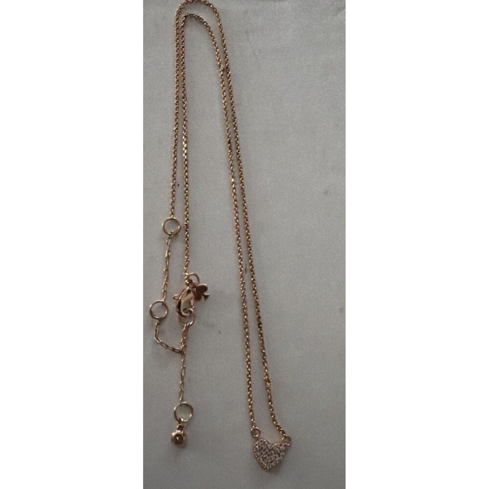 kate spade new york necklace Yours Truly Pave Heart Mini Pendant rose gold-tone